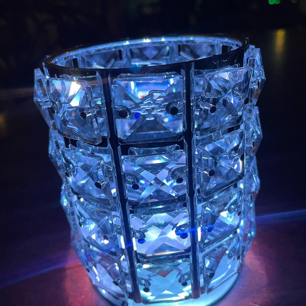 Led, USB Rechargeable, Crystal, Color Changing, Makeup, Holder, Organizer